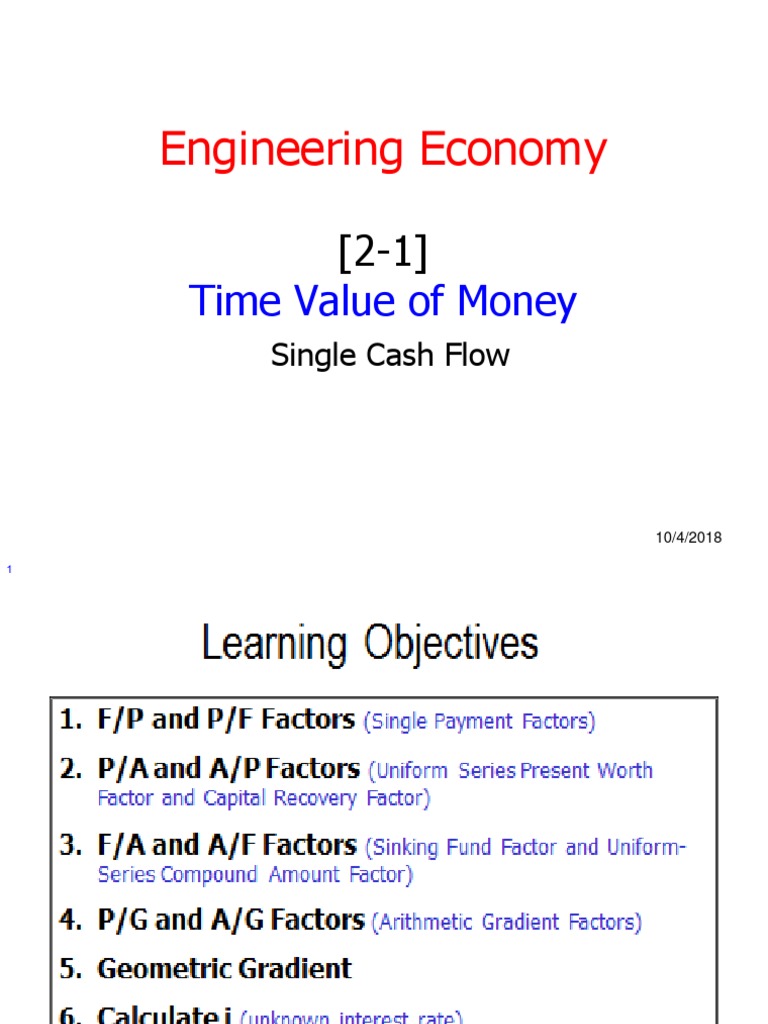 uniform series capital recovery factor