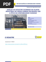Desastre de Bhopal - Estudo Da Confiabilidade Humana - Novembro 2019