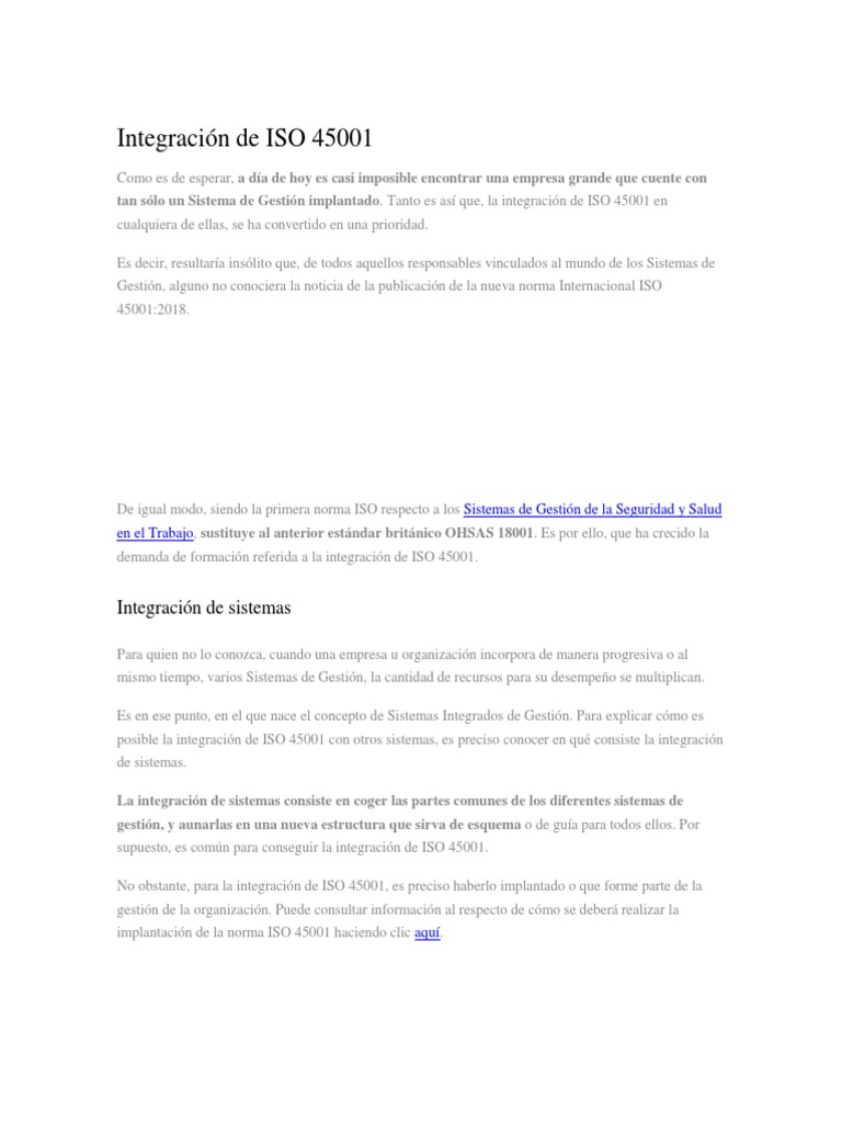 Norma ISO 45001 | PDF | Seguridad y salud ocupacional | Informática y ...