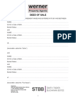 Deed of Sale Werner Property Agents