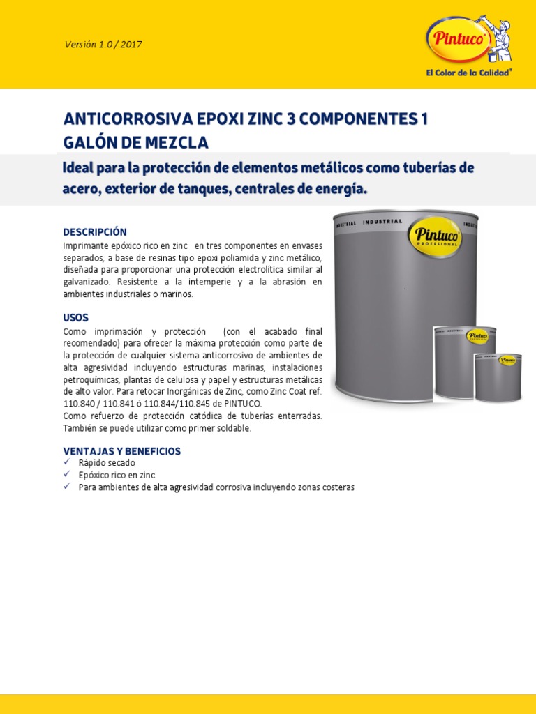 Imprimación epoxi-zinc 2 componentes gris + epoxi componente b