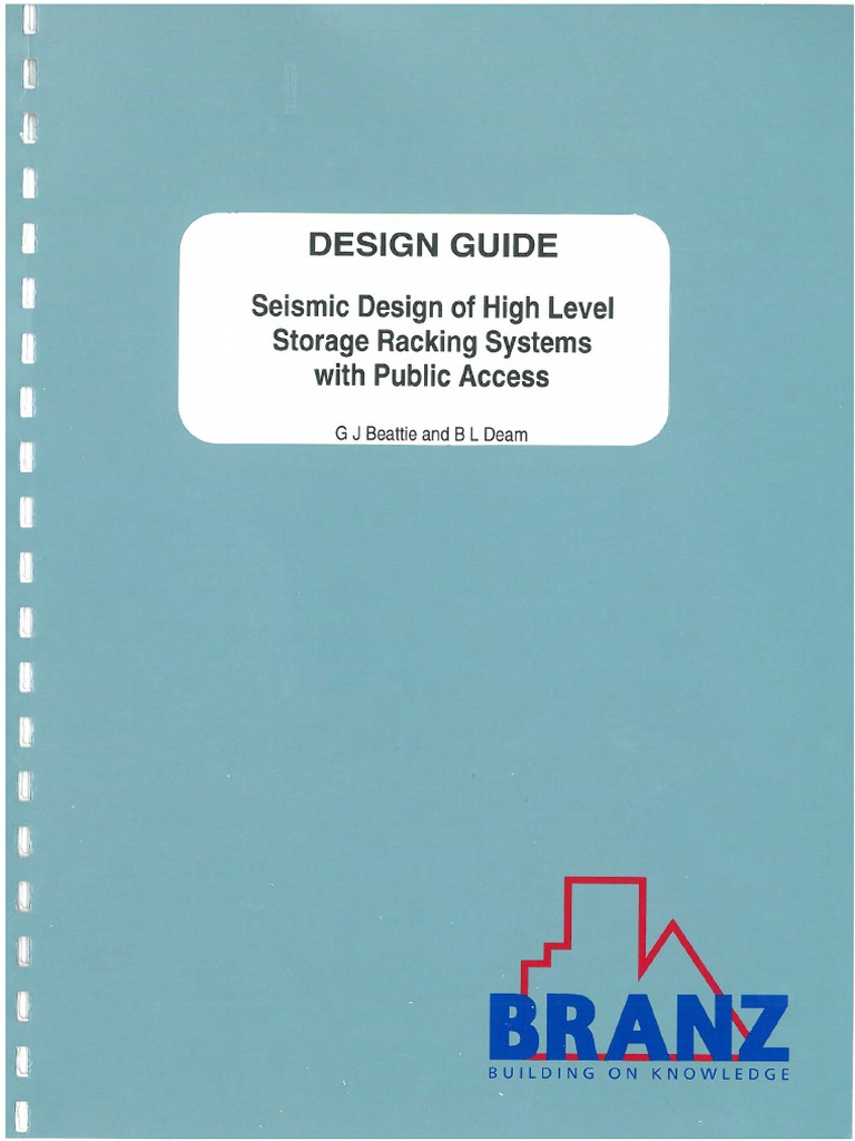 338 Seismic Design High Level Storage Racking (Red) | PDF
