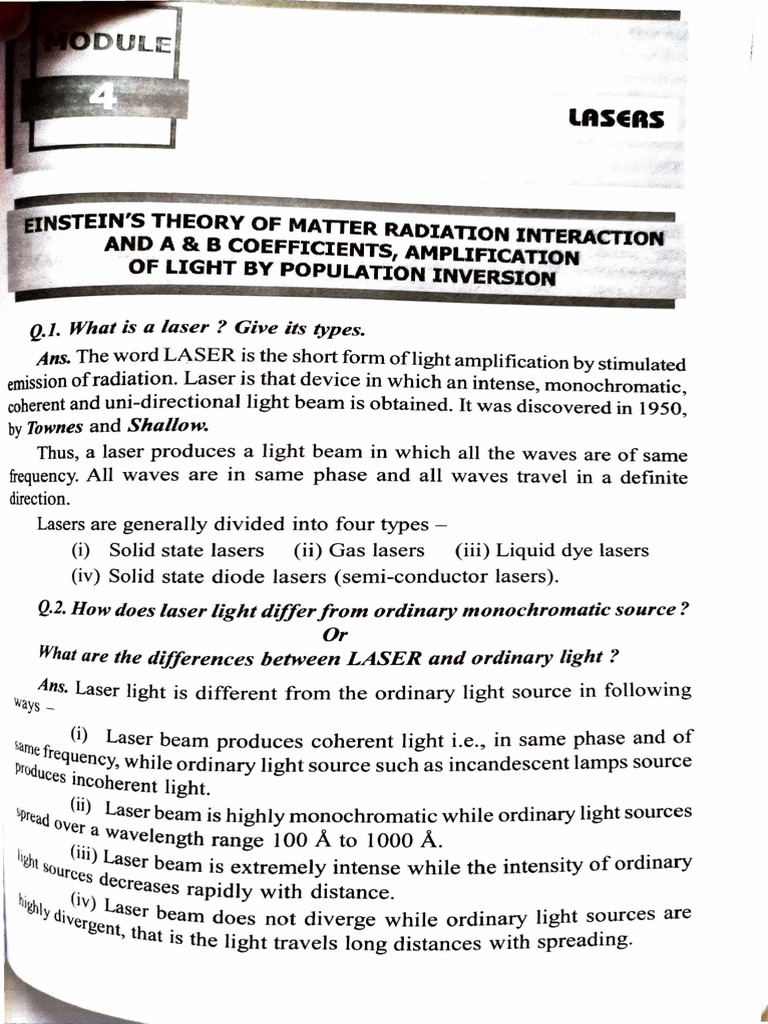 Understanding Laser Fundamentals | PDF | Laser | Emission Spectrum