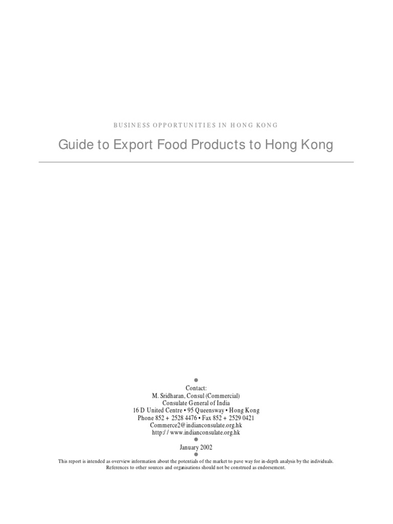 Food Report CGI Hong Kong | PDF | Food Safety | Foods