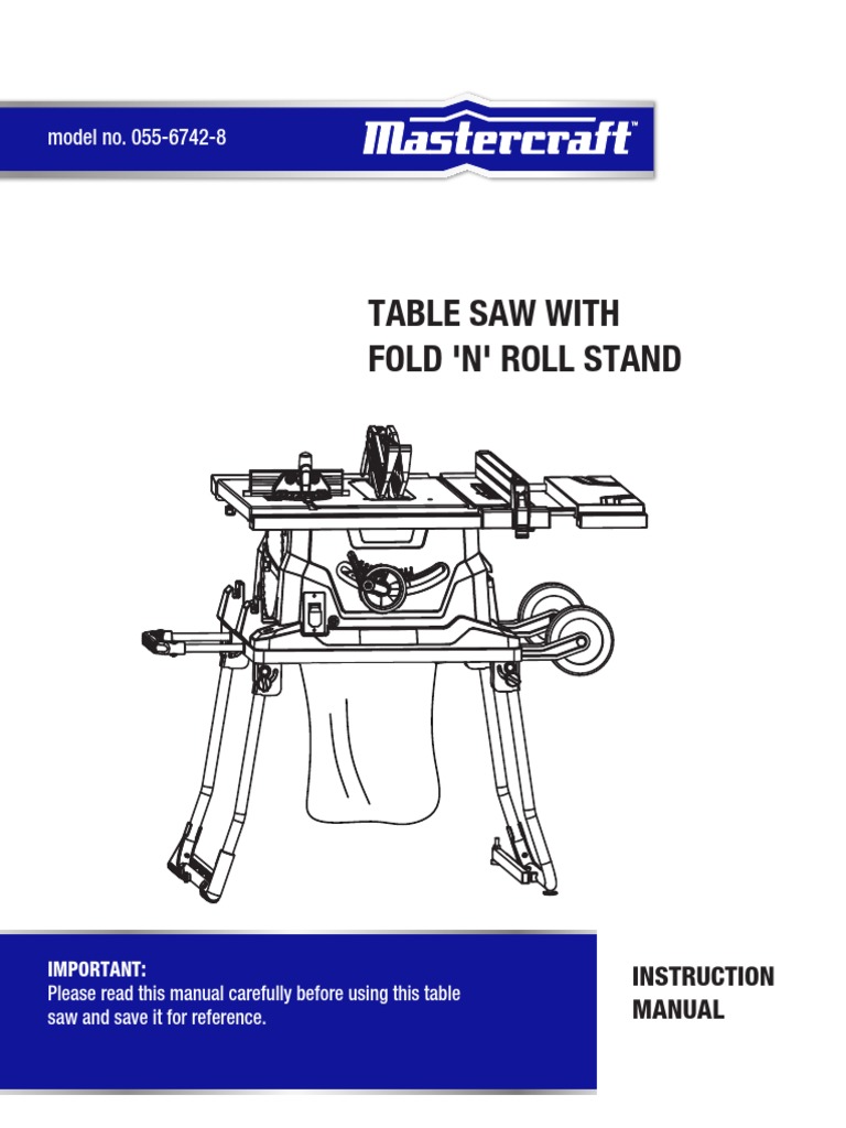 Mastercraft Maximum Table Saw Parts Reviewmotors.co