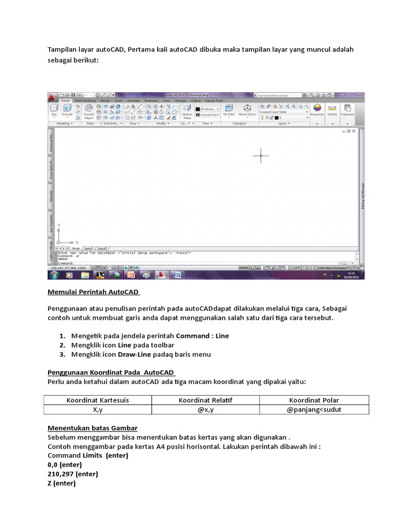 Modul Dasar - Dasar Autocad 2D | PDF
