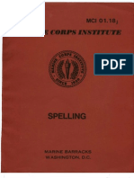 MCI 01 18J Spelling Marine Corps Institute 1985