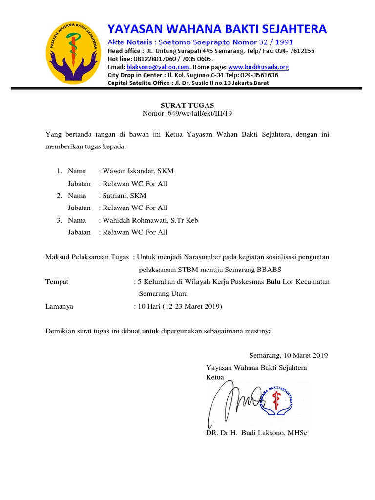 Contoh surat tugas relawan Yakni pada masa kerajaan Kutai Tarumanegara Pajajaran Majapahit Sriwijaya dan Mataram.