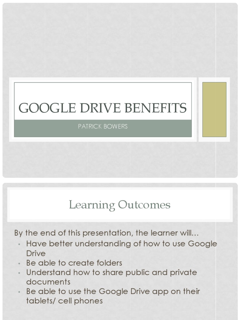 Google Drive Benefits PDF Computer File Computer Data