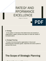 Strategy and Performance Excellence