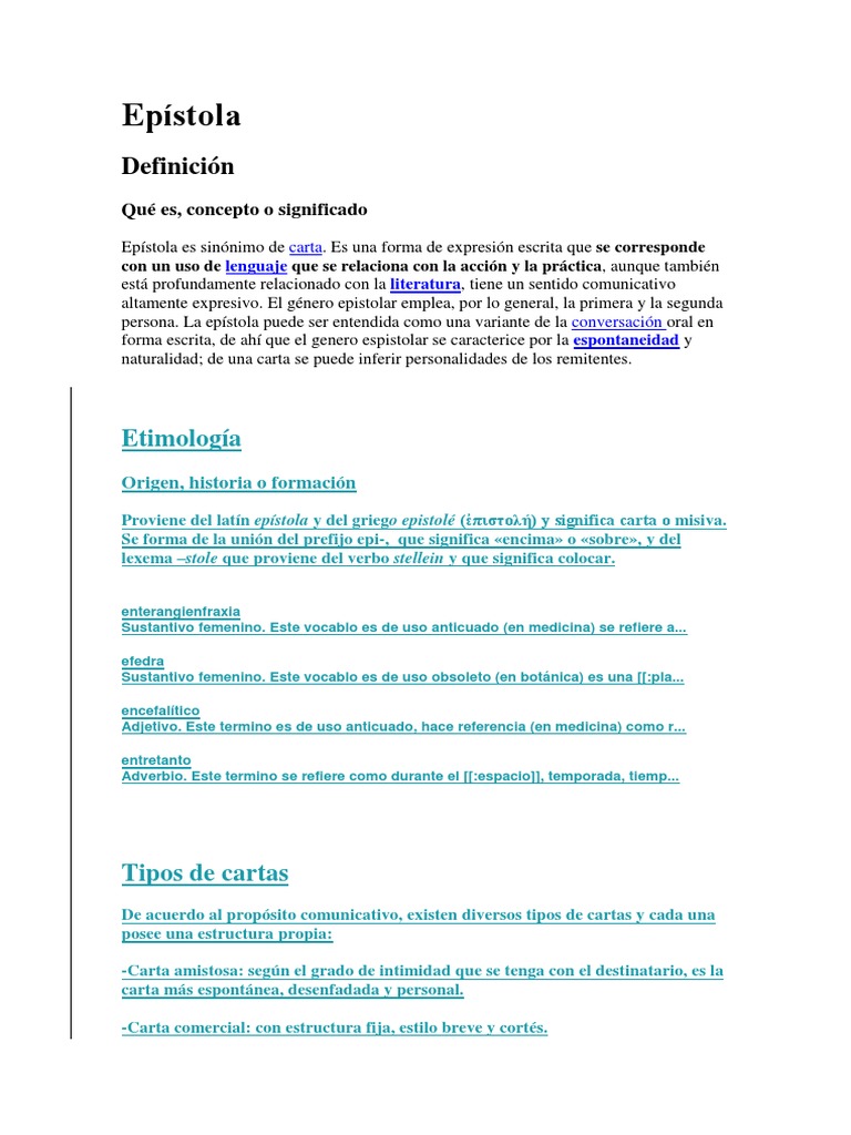 Que Es Una Epistola | PDF | Epístola | Género gramatical