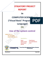 Use of File System Control