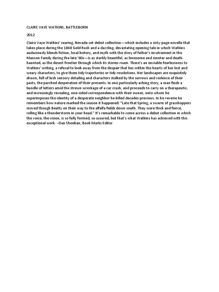 Claire Vaye Watkins PDF