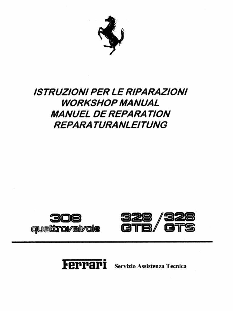 308QV 328 Workshop, PDF, Internal Combustion Engine