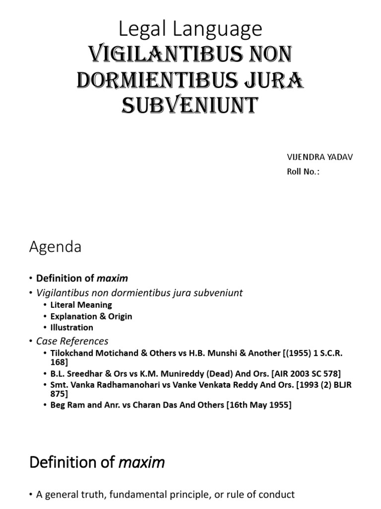 Legal Language Presentation Download Free PDF Laches (Equity