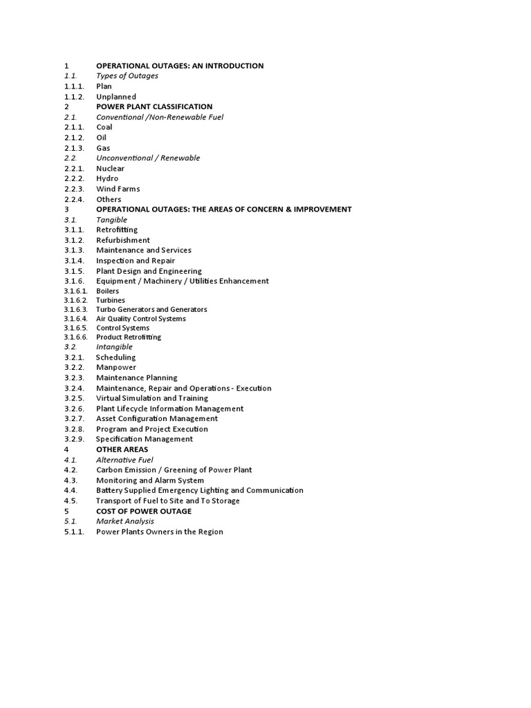 1operational Outages | PDF