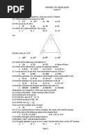 Entrance Sample Paper