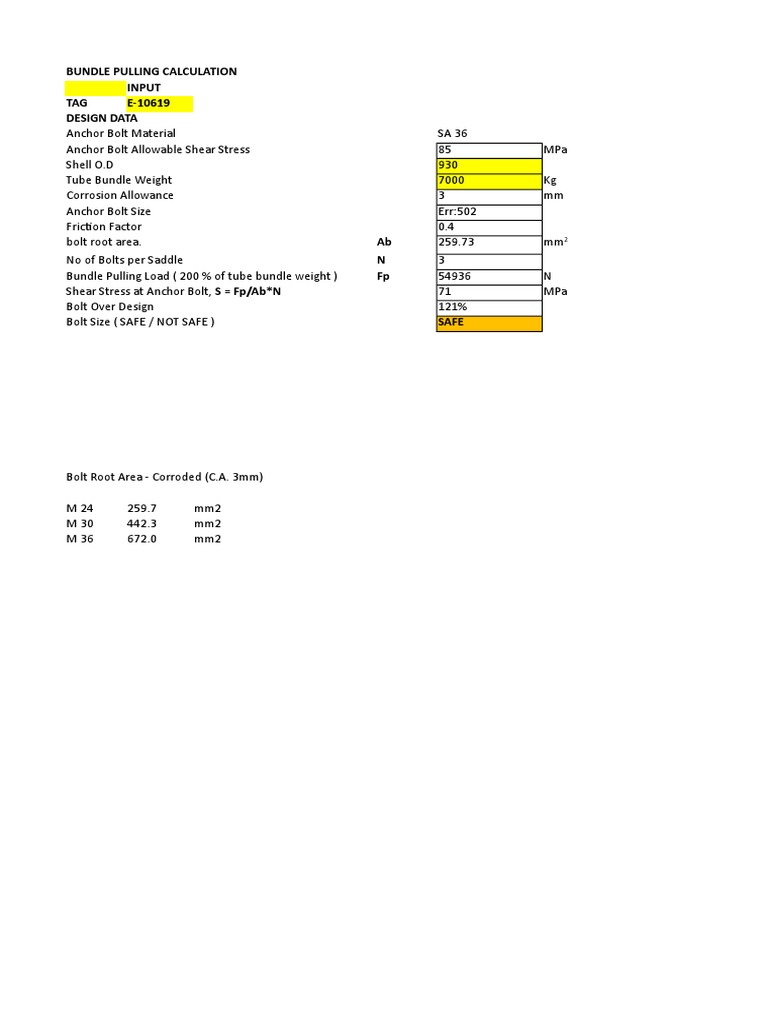 Bundle Pulling Load Calculations | PDF