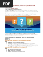 Top 40 C Programming Interview Questions and Answers