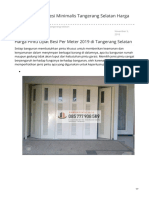 Jual Pintu Lipat Besi Minimalis Tangerang Selatan - PabrikPintu - Co.id