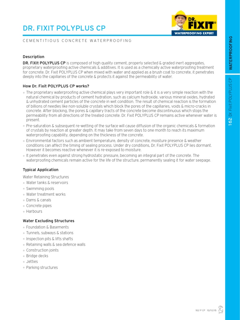DR Fixit Polyplus CP | PDF | Concrete | Corrosion