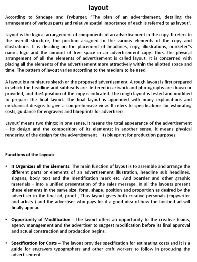 Principles of Advertising Layout Design | PDF | Page Layout ...