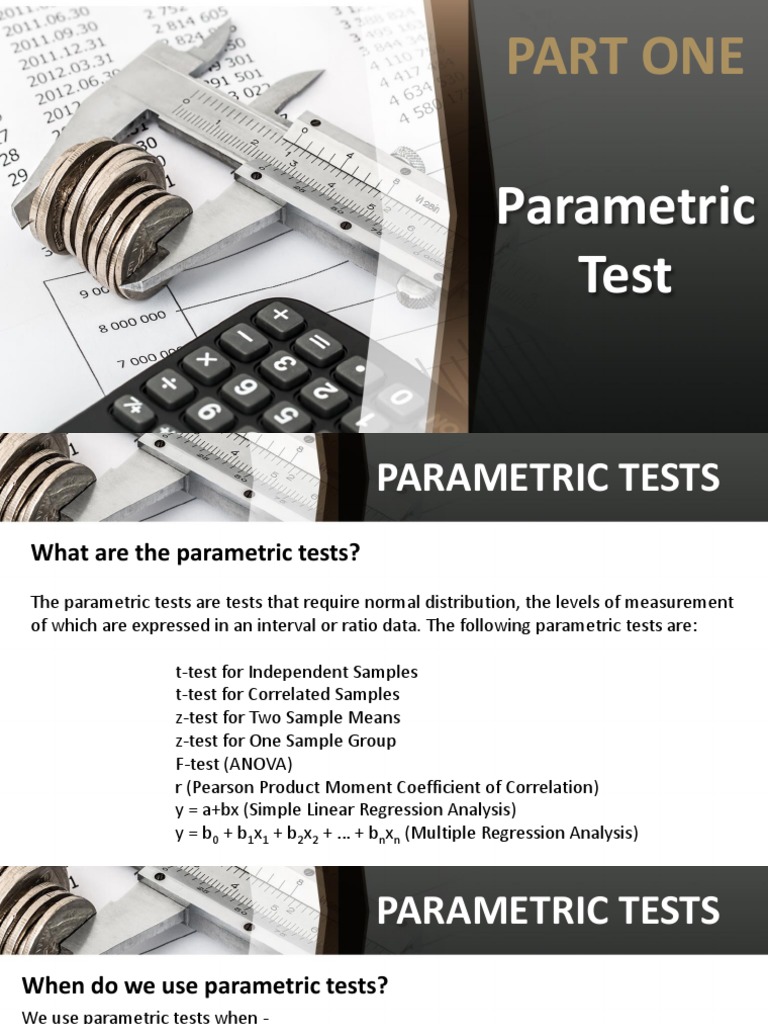 Analysis of Parametric Tests and Their Applications | PDF | Student's T ...