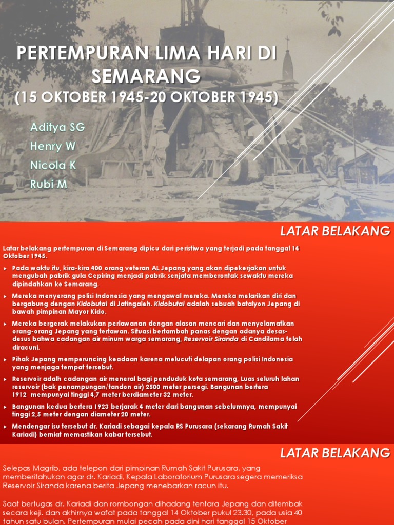 Pertempuran Lima Hari Di Semarang Pdf