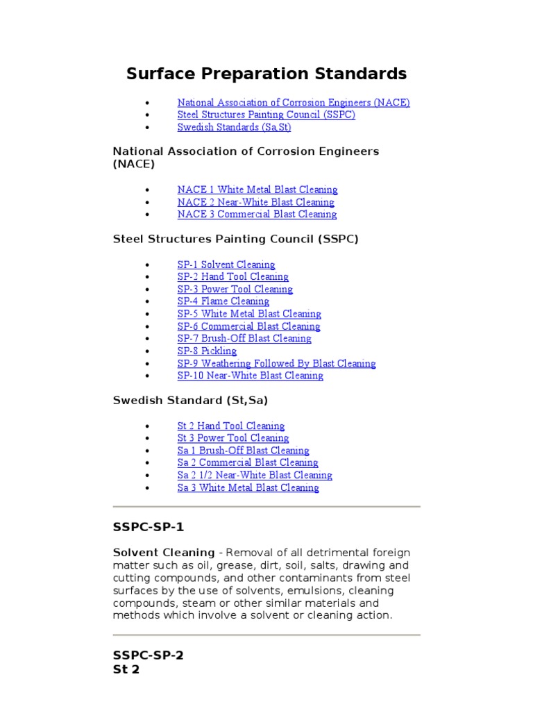 Surface Preparation Standards PDF