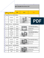 2017 Keene Tripod Turnstile Price List PDF