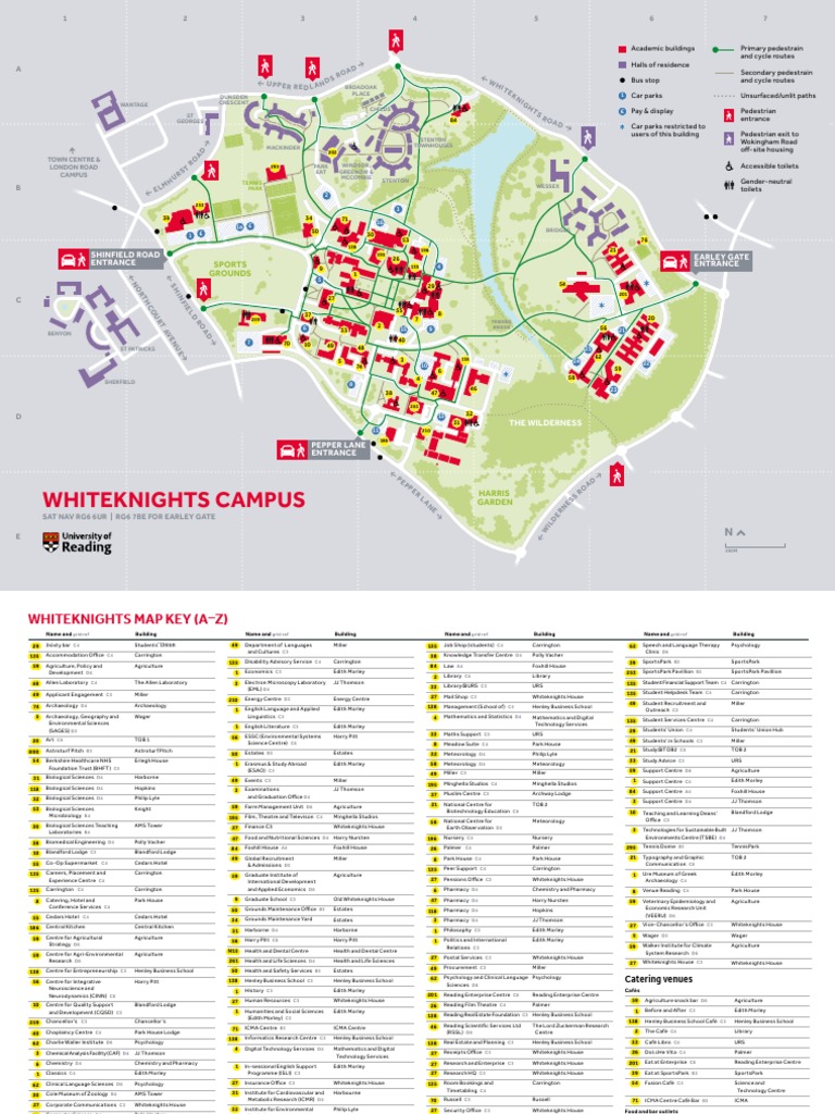 Uni Of Reading Campus Map Whiteknights Campus Map | Pdf | Science