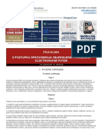 Pravilnik o Postupku Sprovodjenja Objedinjene Procedure Elektronskim Putem PDF