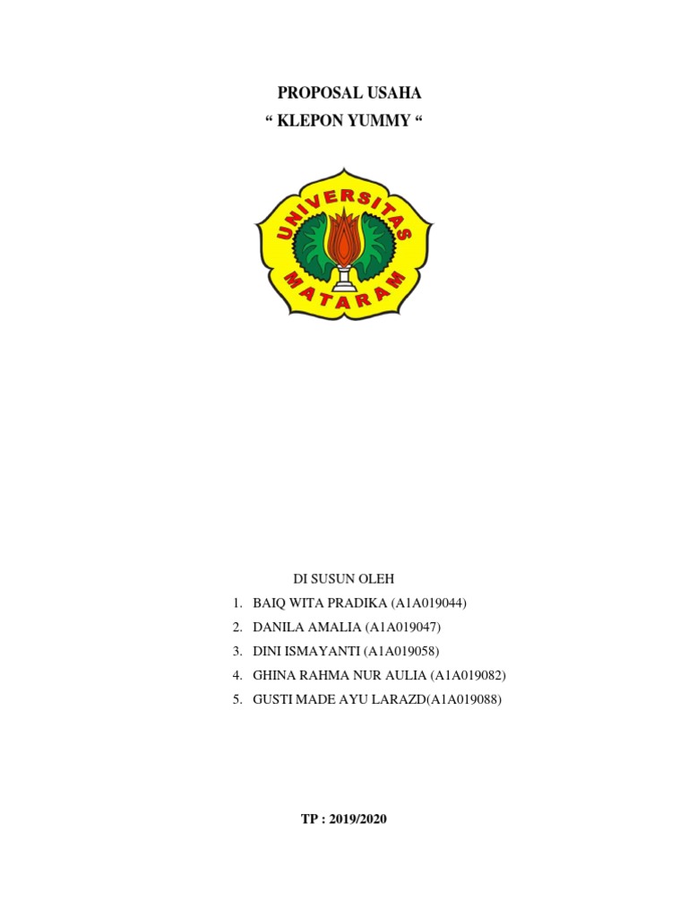 Proposal Bisnis Klepon