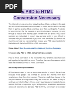 Is PSD to HTML Conversion Necessary