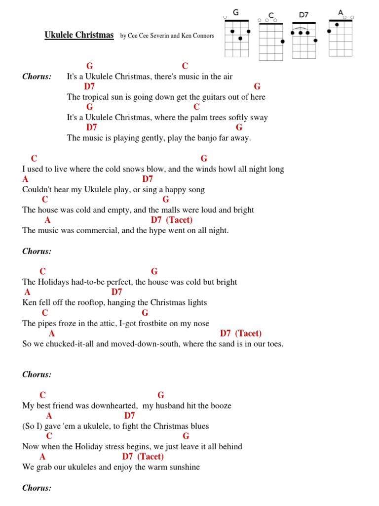 Ukulele Christmas Song Lyrics | PDF