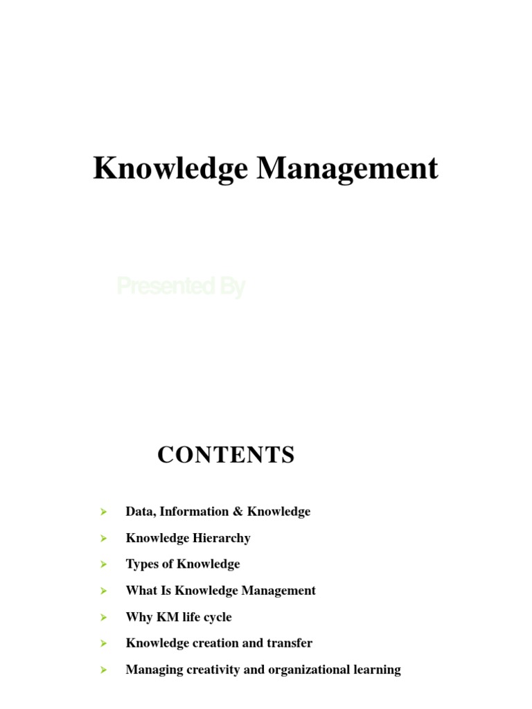 KM | PDF | Tacit Knowledge | Knowledge Management