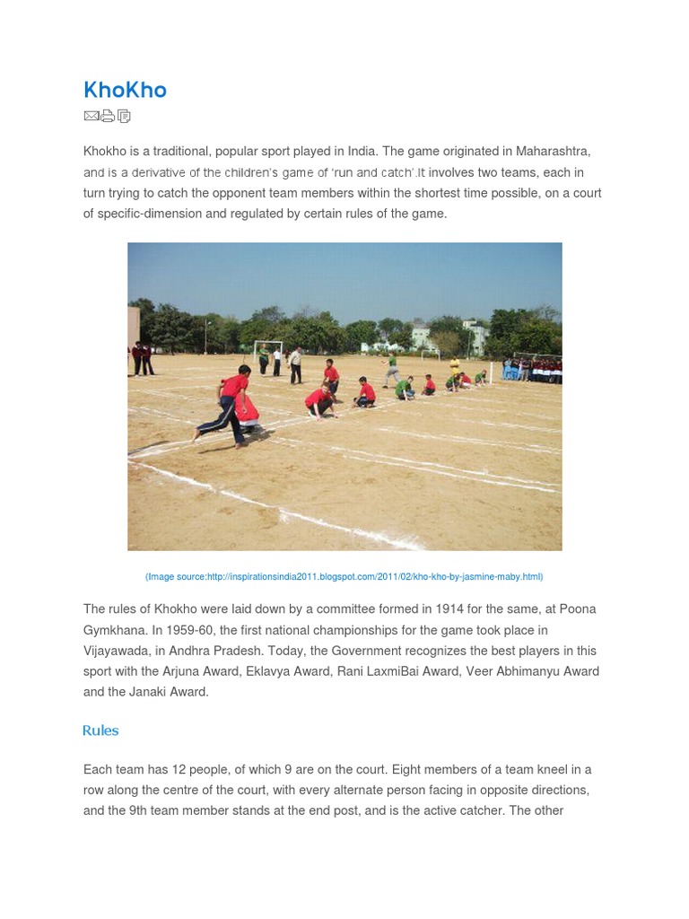 Kho | PDF | Sports Rules And Regulations | Leisure