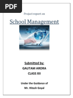 Project On School Management-Gautam Arora