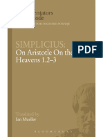(Ancient Commentators On Aristotle) Simplicius On Aristotle On The Heavens 1.2-3 PDF