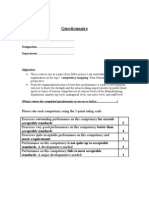 Competency Mapping Questionnaire