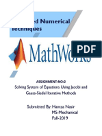 Jacobi Iterative and Gauss Siedel