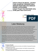 Pengaruh Struktur Modal, Ukuran Perusahaan Dan Likuiditas Terhadap Nilai Perusahaan Dengan Profitabilitas Sebagai Variabel Intervening Di Perusahaan Property Dan Real Esteat