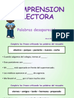 COMPRENSION LECTORA Palabras Desaparecidas PDF