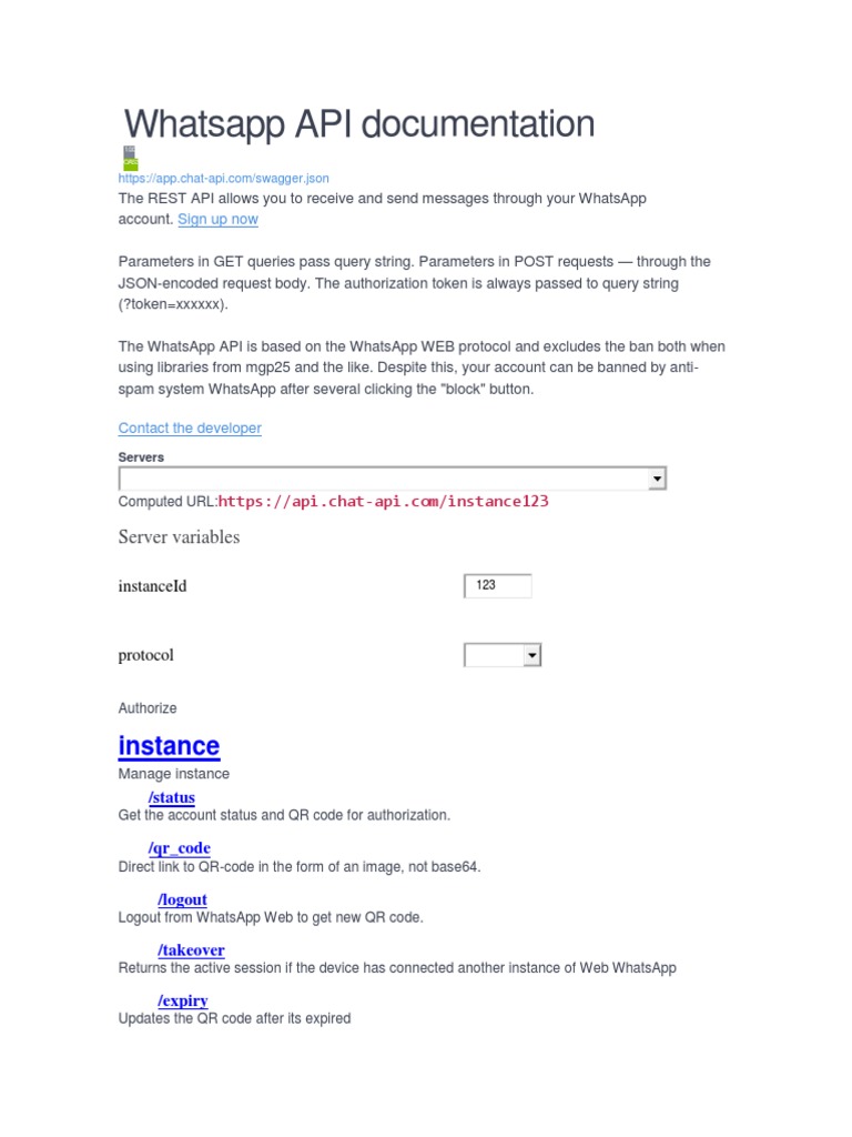 Whatsapp API Documentation | PDF | Hypertext | Internet Protocols