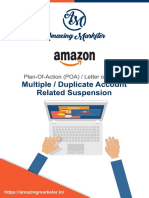 Amazon POA Multiple or Duplicate Account Related Suspension