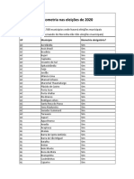Lista de Municipios Com e Sem Obrigatoriedade de Biometria No Brasil Eleicoes2020 26nov2019 g1