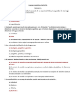 Examen Lingüística 29 de Octubre. Soluciones