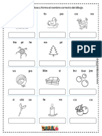 Actividad para Ordenar Silabas y Formar Palabras PDF