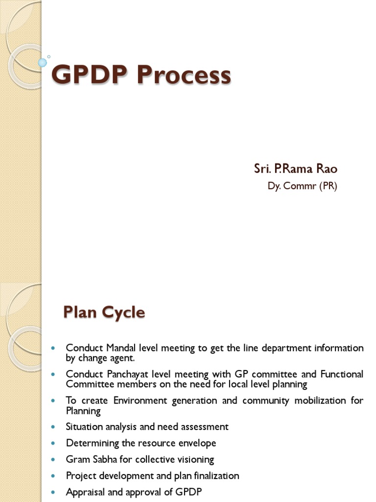 GPDP Planning Process Overview | PDF | Data Analysis | Economic Development