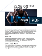 The Do's and Don'Ts of Weight Loss (DMoose Fitness)